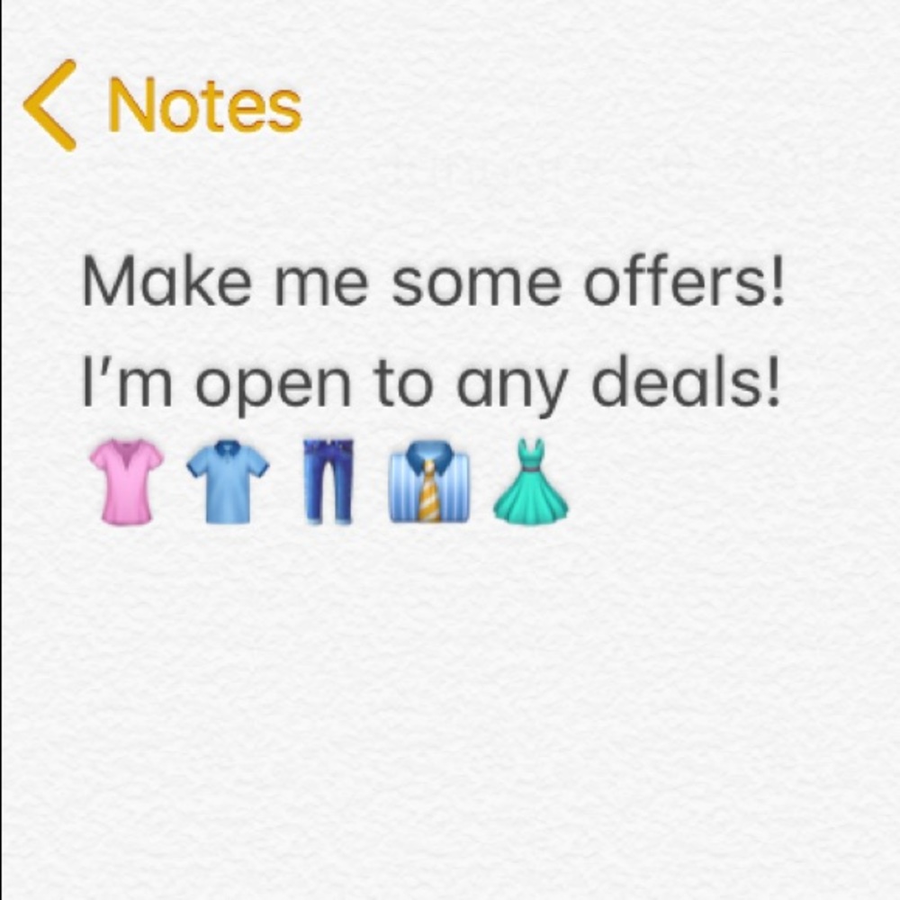 Make me some offers!